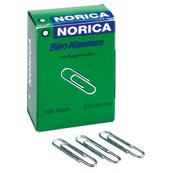 NORICA® 2225 Briefklammer 32mm verzinkt 100 St./Pack.