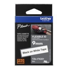 Brother TZEFX221 Schriftbandkassette 9mm sw auf ws