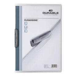 DURABLE 229037 Klemmmappe DURASWING DIN A4 transparent/graphit