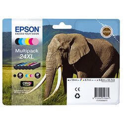 Epson C13T24384011 Tintenpatrone 24XL sw/c/m/y/fc/fm 6 St./Pack.