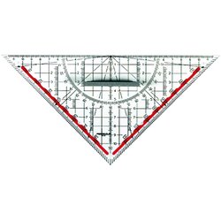 RUMOLD 10151 Geometriedreieck 25cm Kunststoff rauchgrau