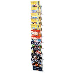 Kerkmann 43650211 Zeitschriften-Wandhalter 11Fächer 26x140cm l.grau