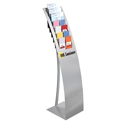 Kerkmann 41650914 Prospektständer Varia 7Fächer 32x132x34cm silber