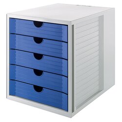 HAN 14508-16 Schubladenbox KARMA  5xSchub öko-gr/bl