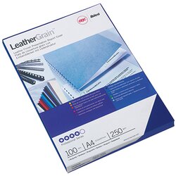 GBC® CE040020 Einbanddeckel LeatherGrain DIN A4 blau 100 St./Pack.