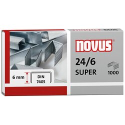 NOVUS 040-0026 Heftklammer 24/6 Super verzinkt 1.000 St./Pack.