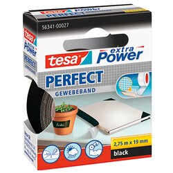 tesa® 56341-00027 Gewebeband Extra Power Perfect 19mmx2,75m schwarz