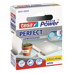 tesa® 56341-00028 Gewebeband Extra Power Perfect 19mmx2,75m weiß