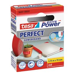 tesa® 56341-00031 Gewebeband Extra Power Perfect 19mmx2,75m rot