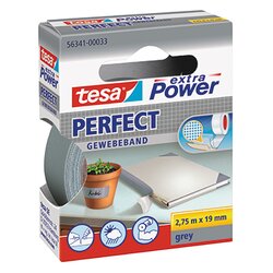 tesa® 56341-00033 Gewebeband Extra Power Perfect 19mmx2,75m grau