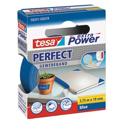 tesa® 56341-00029 Gewebeband Extra Power Perfect 19mmx2,75m blau