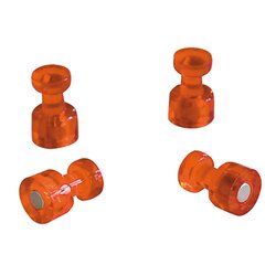 FRANKEN HMH1805 Magnet rund 11x18mm orange 4 St./Pack.
