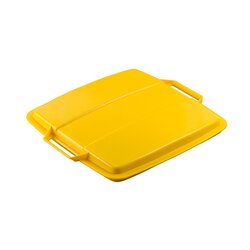 DURABLE VEH2012030 Abfalleimer DURABIN FLIP 52x61x49cm grau/gelb