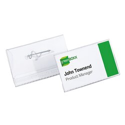 DURABLE 800819 Namensschild 40x75mm Kunststoff tr 100 St./Pack.