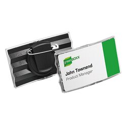 DURABLE 812858 Namenschild konvex 75x40mm Acryl tr 25 St./Pack