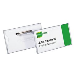 DURABLE 800119 Namensschild 40x75mm Kunststoff tr 100 St./Pack.