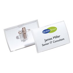 DURABLE 821419 Namenschild Click Fold 90x54mm tr 25 St./Pack