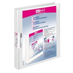 Veloflex 4144190 Präsentationsringbuch VELODUR 4Ringe 16mm ws