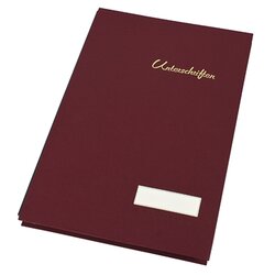 Soennecken 1492 Unterschriftsmappe DIN A4 20Fächer Leinen rot