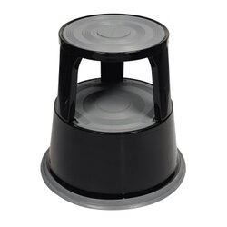Soennecken 3617 Rollhocker mit 3 Gleitrollen Metall schwarz