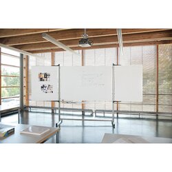 magnetoplan® 1242718 Basistafel ferroscript 180x120cm dreiteilig weiß