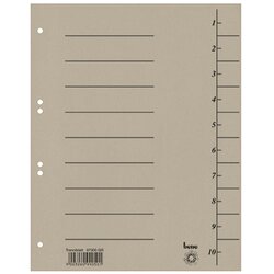 Bene 97300GR Trennblatt A4 Karton grau 100 St./Pack.