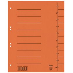 Bene 97300OR Trennblatt A4 Karton orange 100 St./Pack.