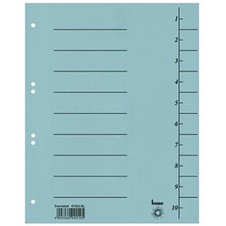 Bene 97300BL Trennblatt A4 Karton blau 100 St./Pack.