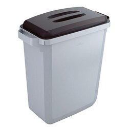 DURABLE VEH2012029 Abfalleimer DURABIN 60l grau +Deckel sw