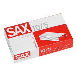 Sax 1-105-00 Heftklammer Nr.10/5mm verzinkt 1.000 St./Pack.