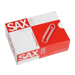 Sax 1-236-00 Büroklammer 50mm verzinkt 100 St./Pack.