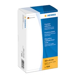 HERMA 4329 Frankieretikett 163x45mm doppelt weiß 500 St./Pack.