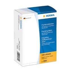 HERMA 4321 Frankieretikett 140x50mm doppelt weiß 500 St./Pack.
