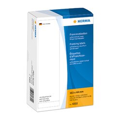 HERMA 4322 Frankieretikett 163x44mm einzeln weiß 500 St./Pack.