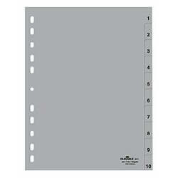 DURABLE 651110 Ordnerregister für A4 1-10 10tlg geprägte Taben