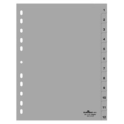 DURABLE 651210 Ordnerregister für A4 1-12 12tlg geprägte Taben