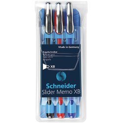 Schneider 150293 Kugelschreiber Slider Memo XB sortiert 3 St./Pack