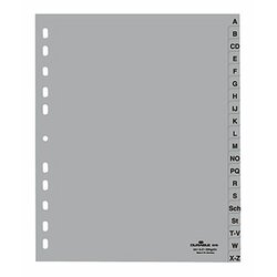 DURABLE 652010 Ordnerregister A-Z A4 geprägte Taben 20tlg. gr