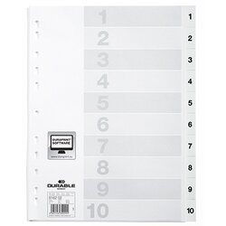 DURABLE 616202 Register DIN A4 1-10 geprägte Taben ws