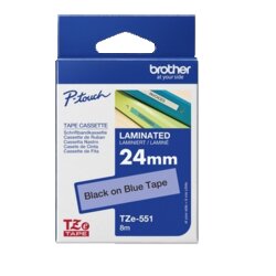 Brother TZE551 Schriftbandkassette 24mmx8m schwarz auf blau