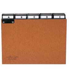 DURABLE 425511 Karteiregister A-Z DIN A5 quer 5/5tlg. Presspan br
