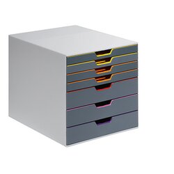 DURABLE 760727 Schubladenbox VARICOLOR 7 7Schubfächer grau/farbig