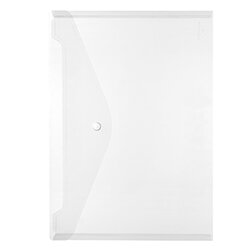 Herlitz 10657930 Dokumententasche DIN A4 Druckknopf PP glasklar