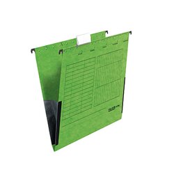 Falken 80004435 Hängetasche A4 Leinenfrösche grün