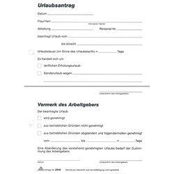 RNK Verlag 2916 Urlaubsantrag A5 sd  2x40Bl 
