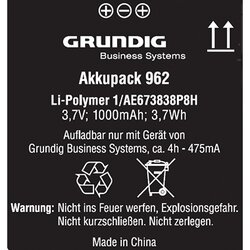 Grundig gcm9620 Akku 962 für Digta 7-Serie 