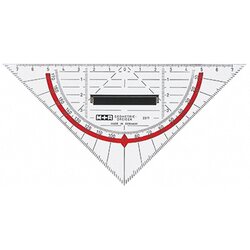 M+R 23180100 Zeichendreieck 16cm Skala rot 