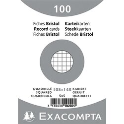 Exacompta 10209E Karteikarte DIN A6 kariert weiß 100 St./Pack.