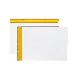 Hansa 1200100 Klemmbrett DIN A4 Aluminium grauweiß/gelb