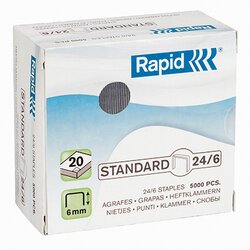 Rapid 24859800 Heftklammer Standard 24/6 5.000 St./Pack.